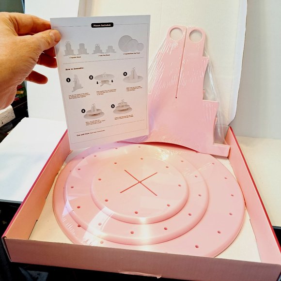 GOOD COOK Sweet Creations PINK Expandable 7 Pc. Cake Pop/ Cupcake Stand SEALED! - Picture 2 of 10